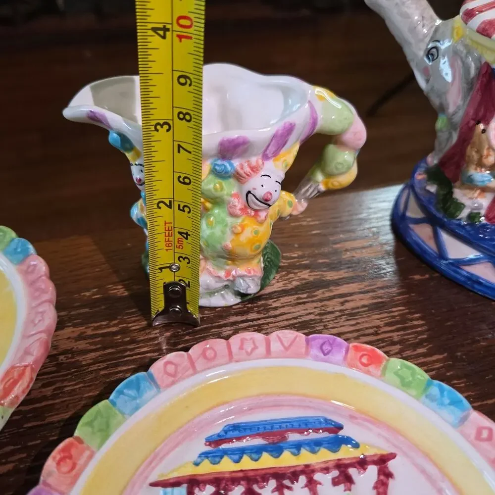 Vintage 1995 Mercuries Circus Mini Tea Set 12 Piece Tea Party Set